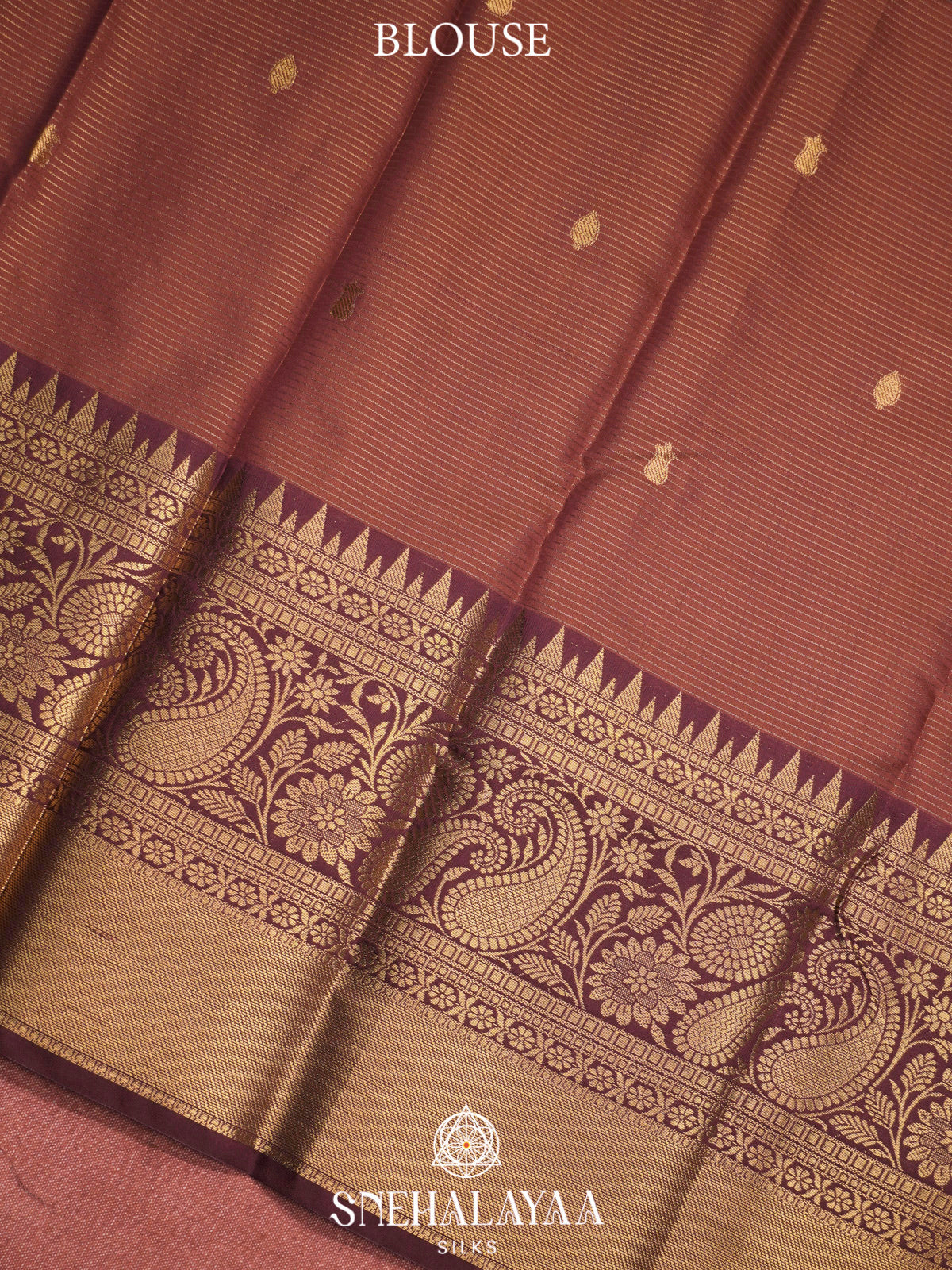 Burnt Orange  Art Silk Saree