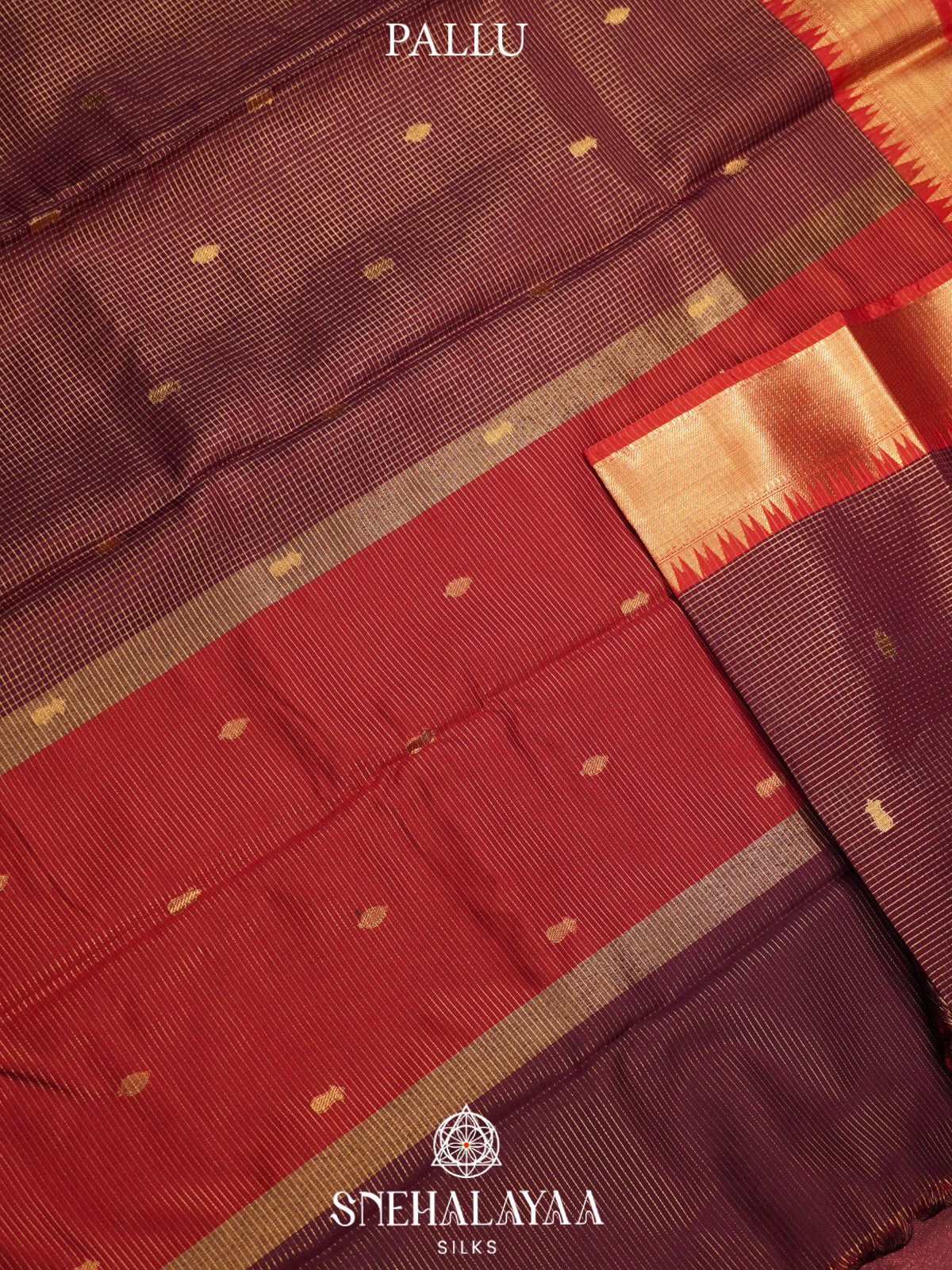 Chocolate Brown  Art Silk Saree