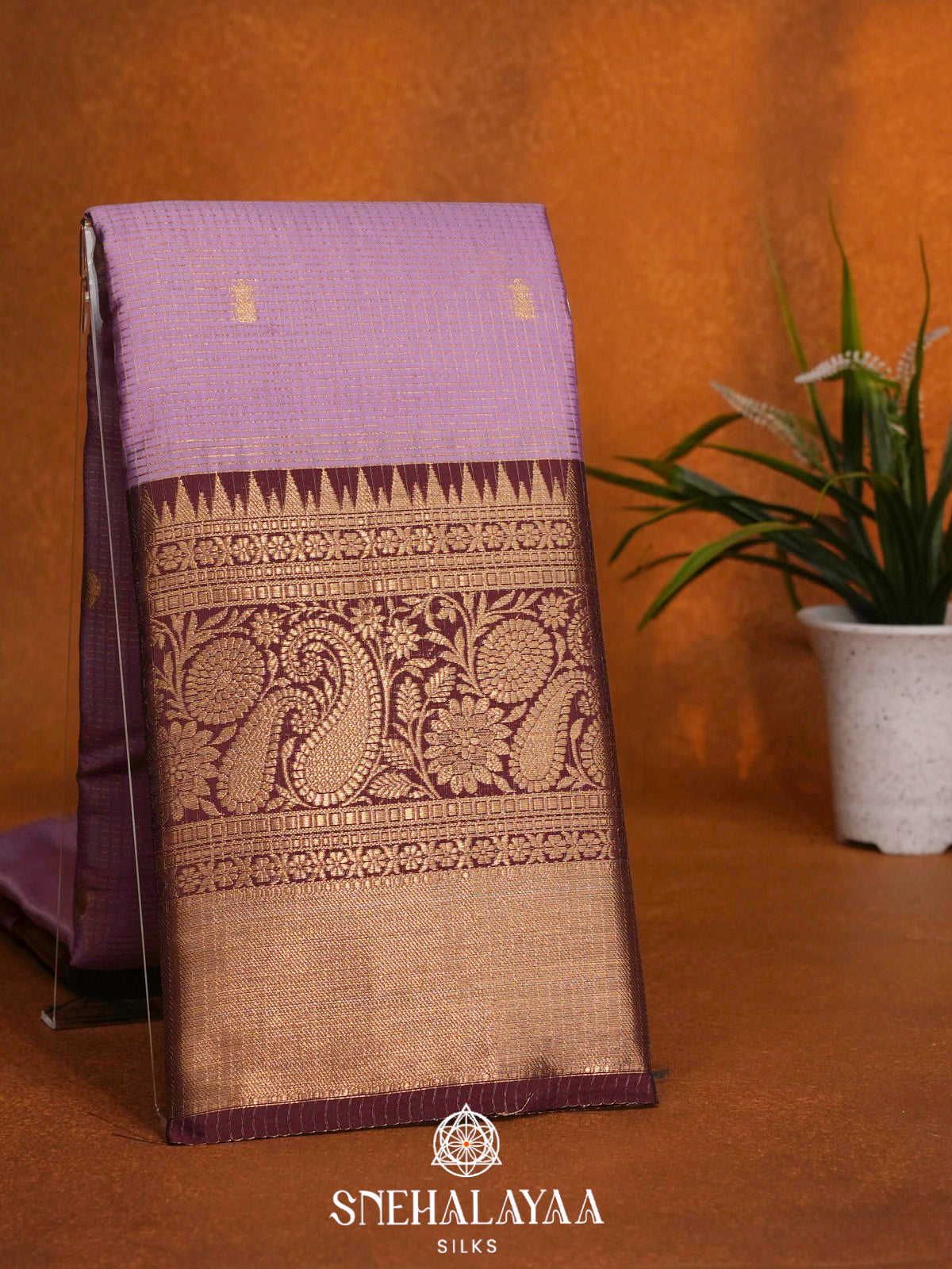 Lavender  Art Silk Saree