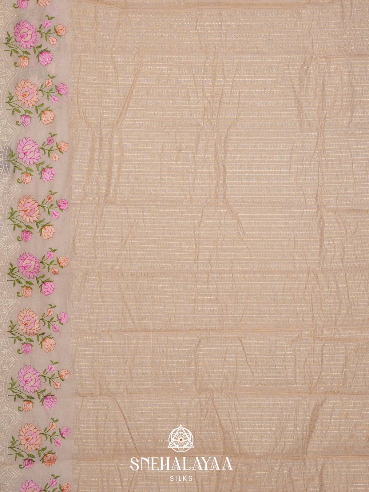 Beige Linen Saree