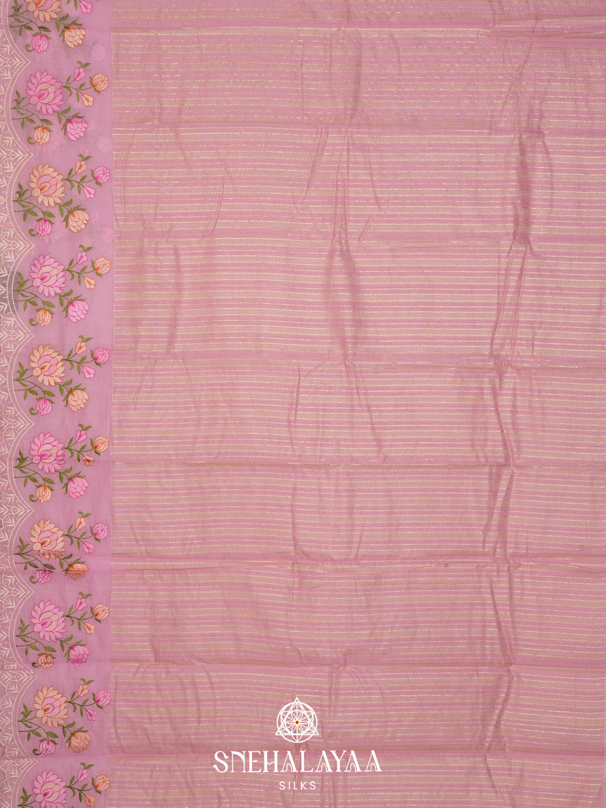 Pink Linen Saree