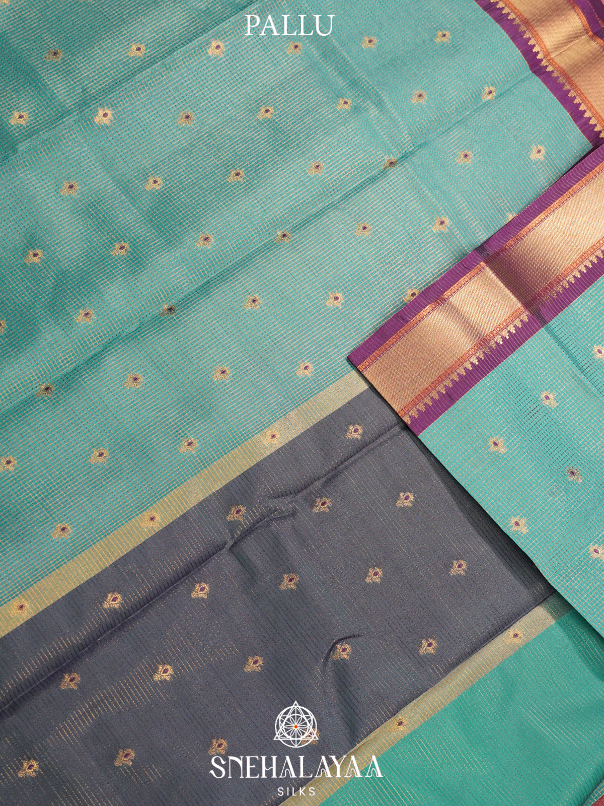 Teal Green  Art Silk Saree