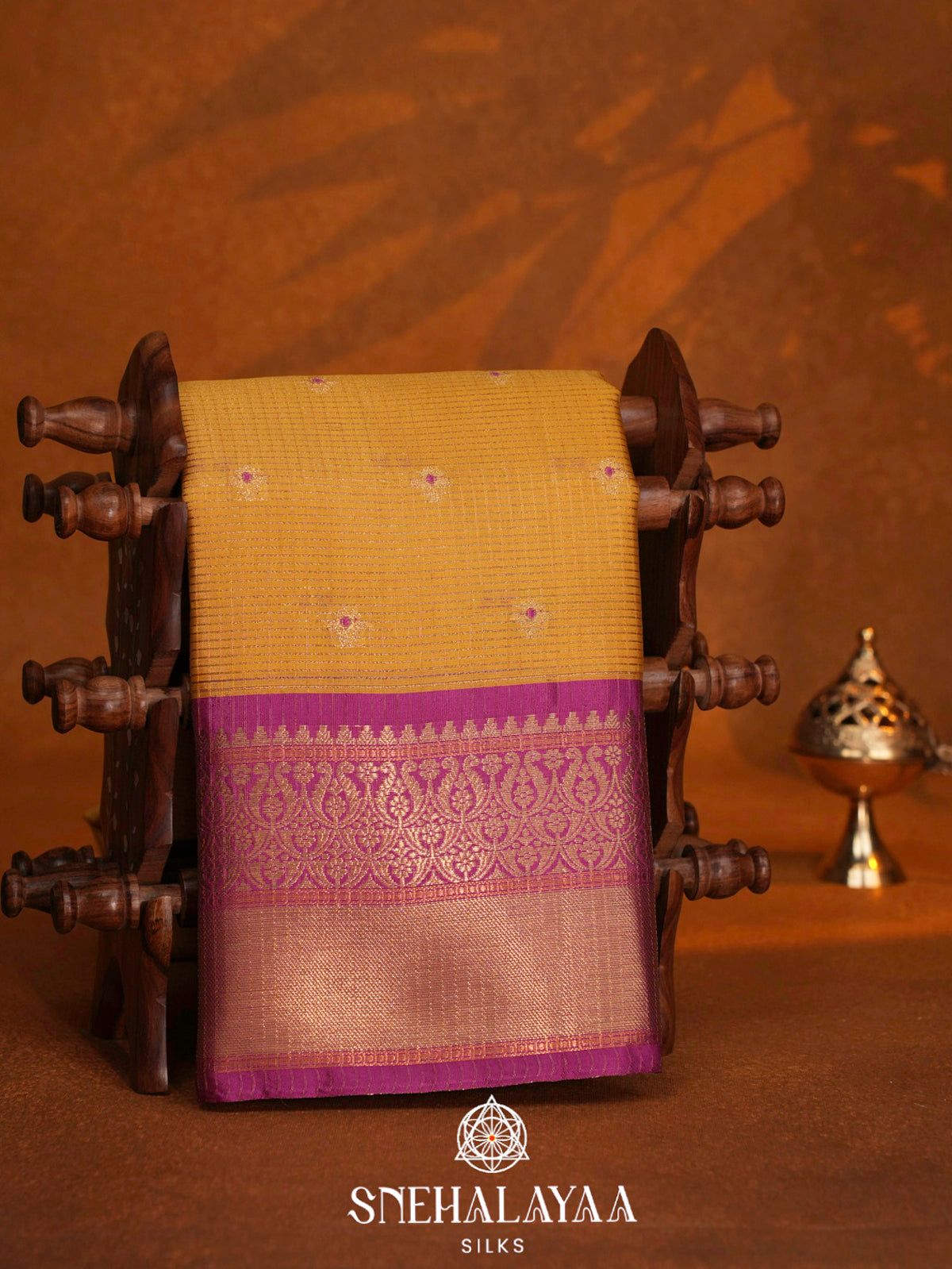 Mango Yellow  Art Silk Saree