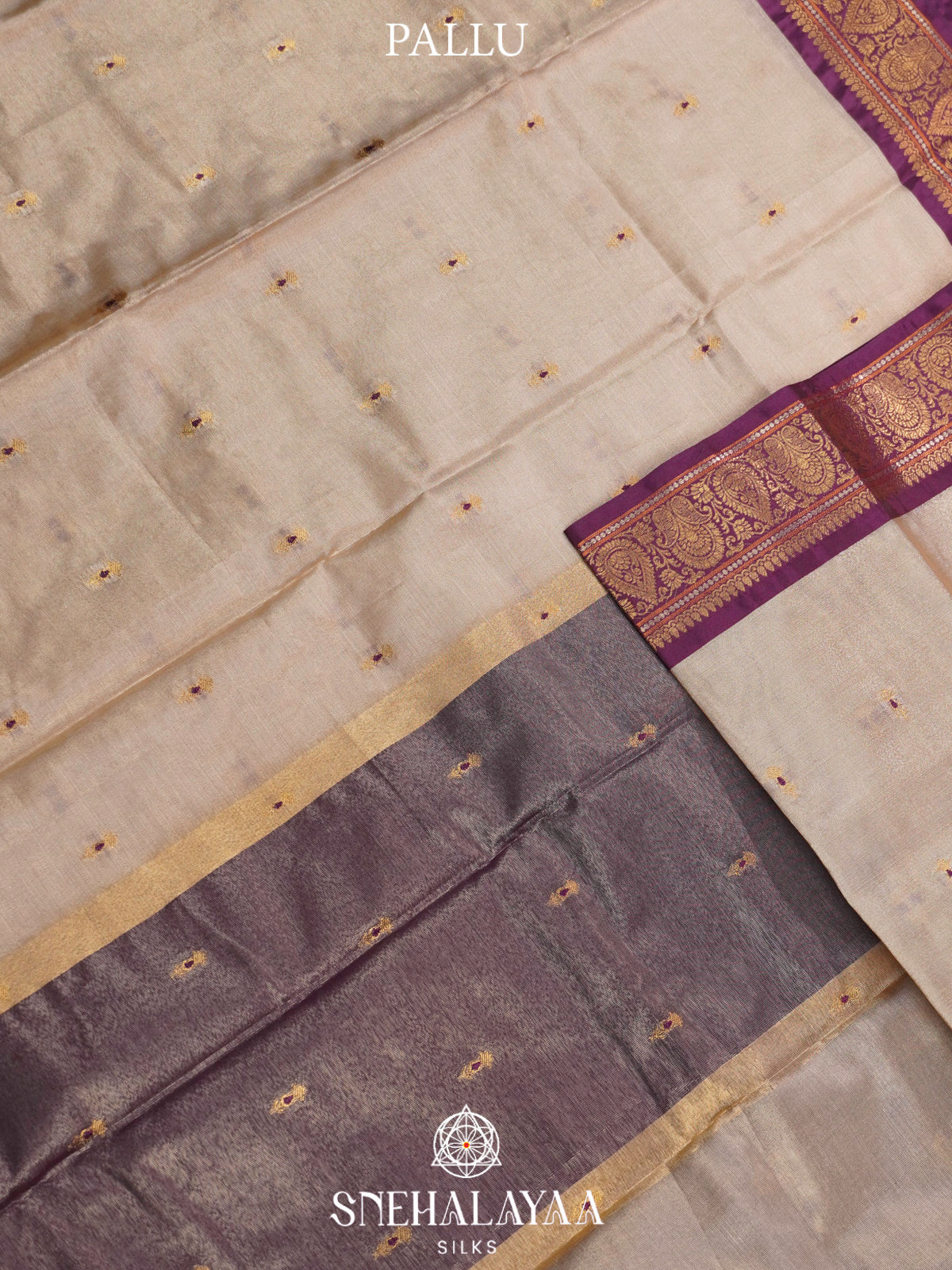 Cream  Art Silk Saree