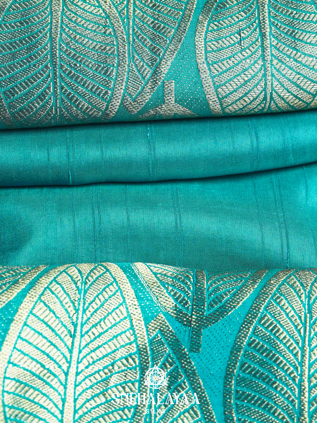 Aqua Blue Dola Saree
