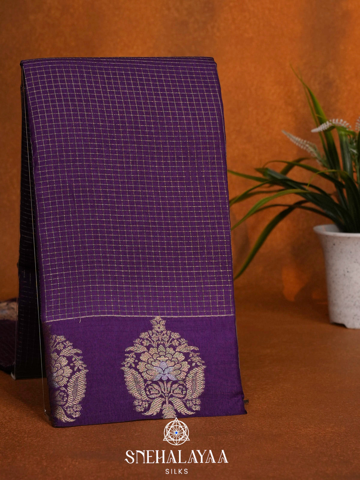 Purple  Banaras Saree