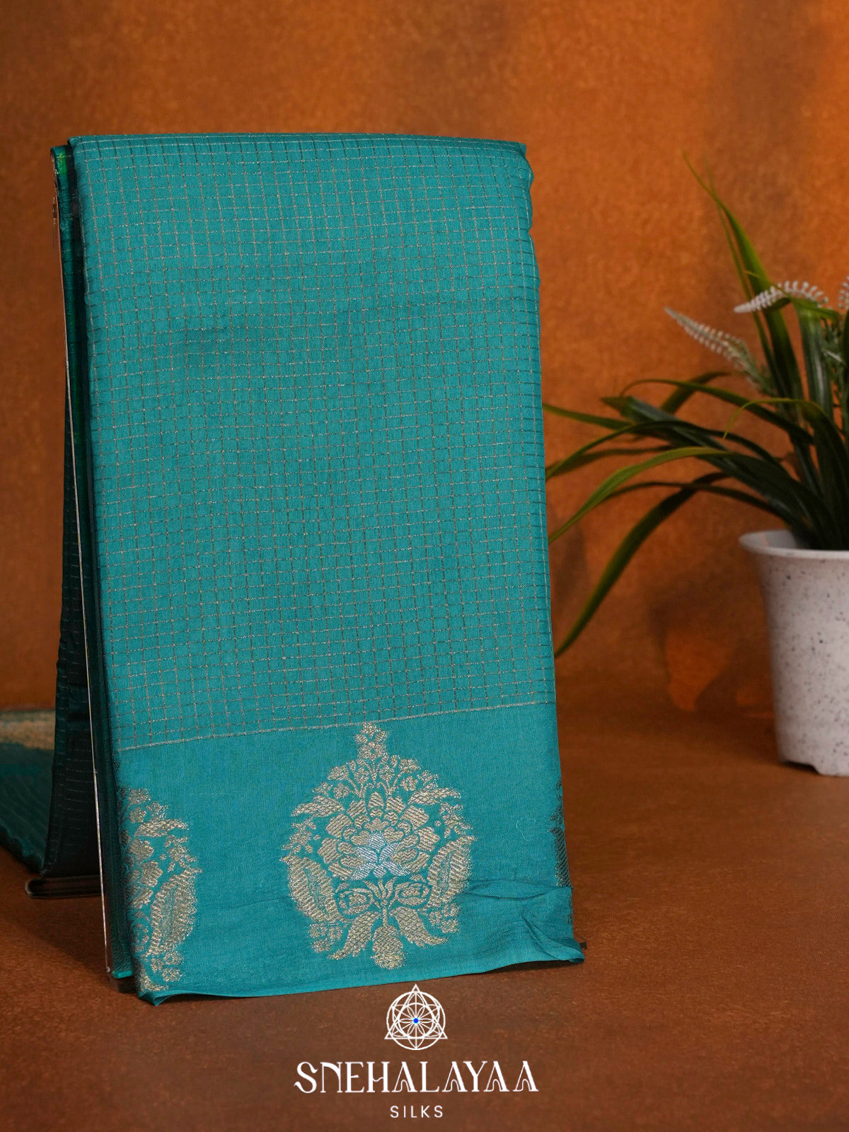 Sky Blue  Banaras Saree