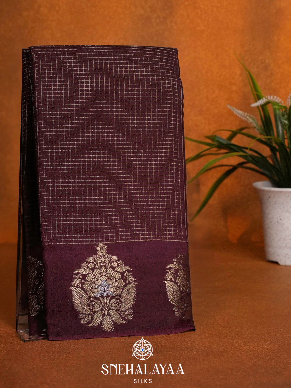 Wine  Banaras Saree