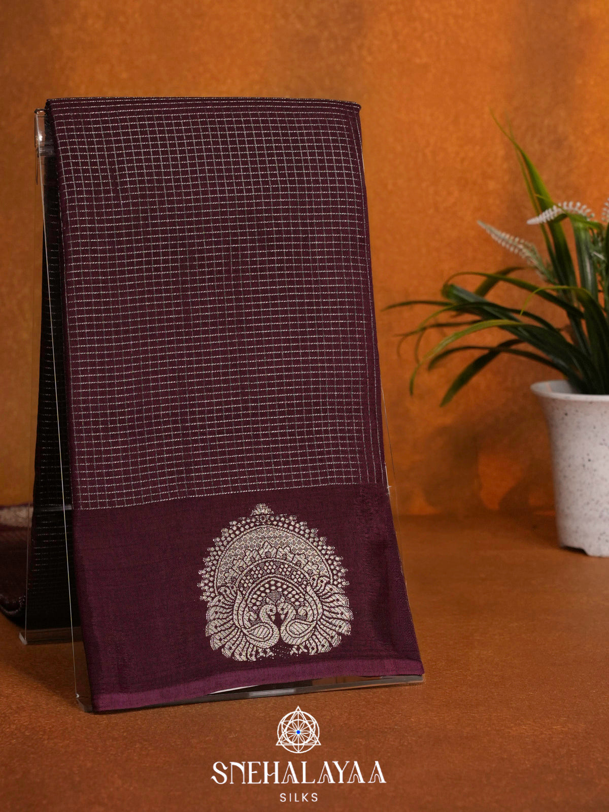 Wine  Banaras Saree