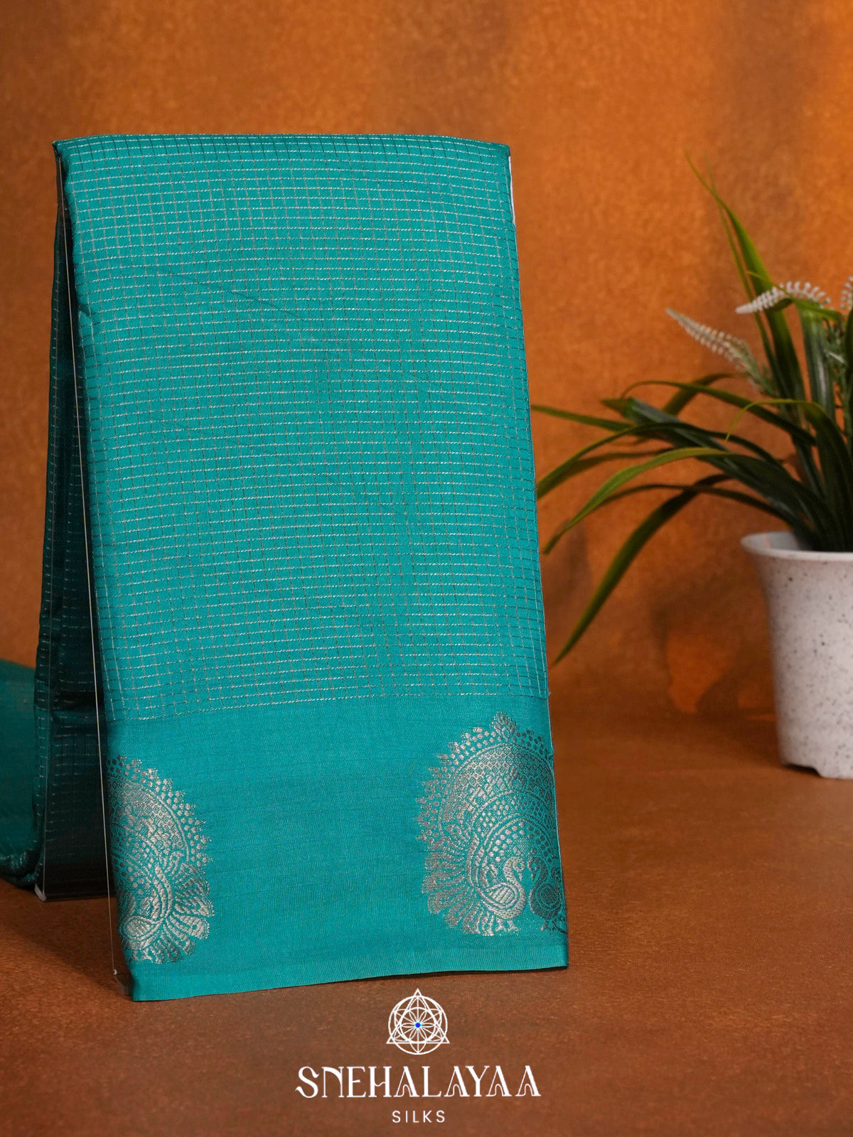 Sky Blue  Banaras Saree