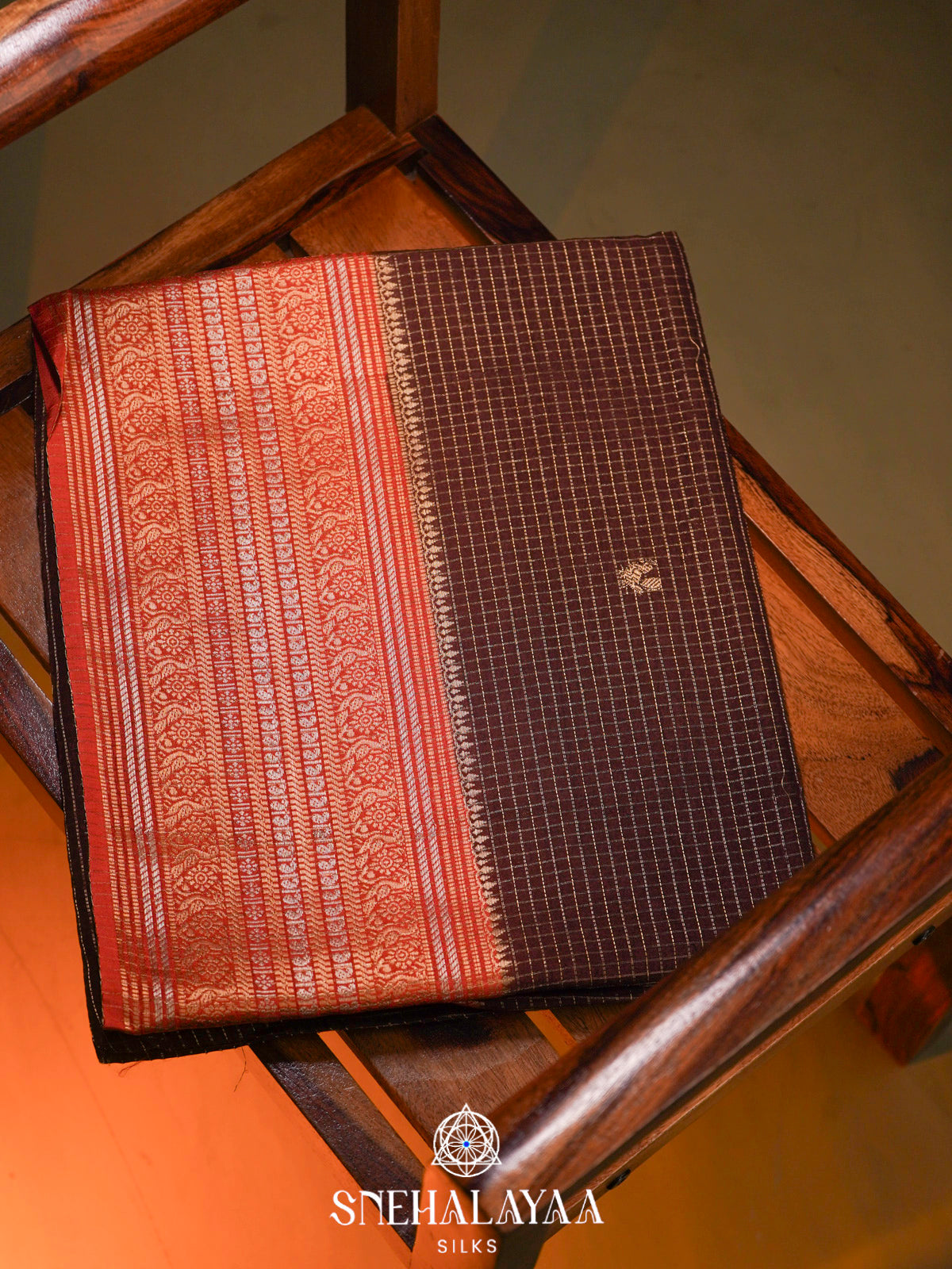 Coffee Brown  Banaras Saree