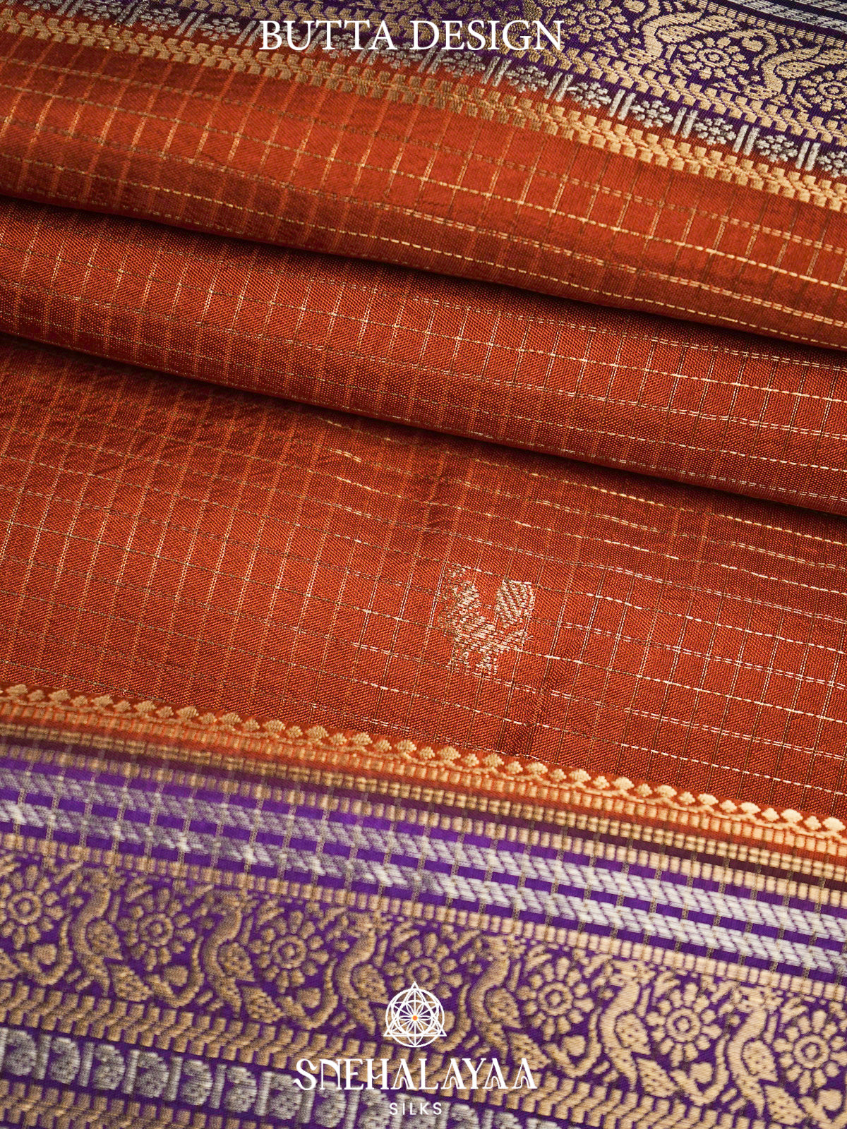 Burnt Orange  Banaras Saree
