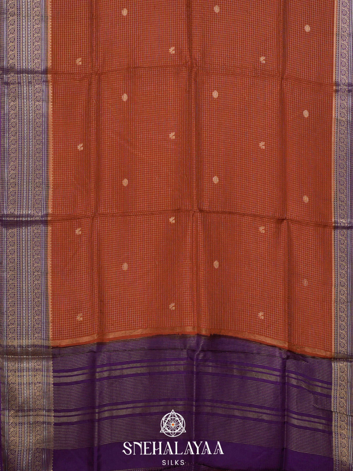 Burnt Orange  Banaras Saree
