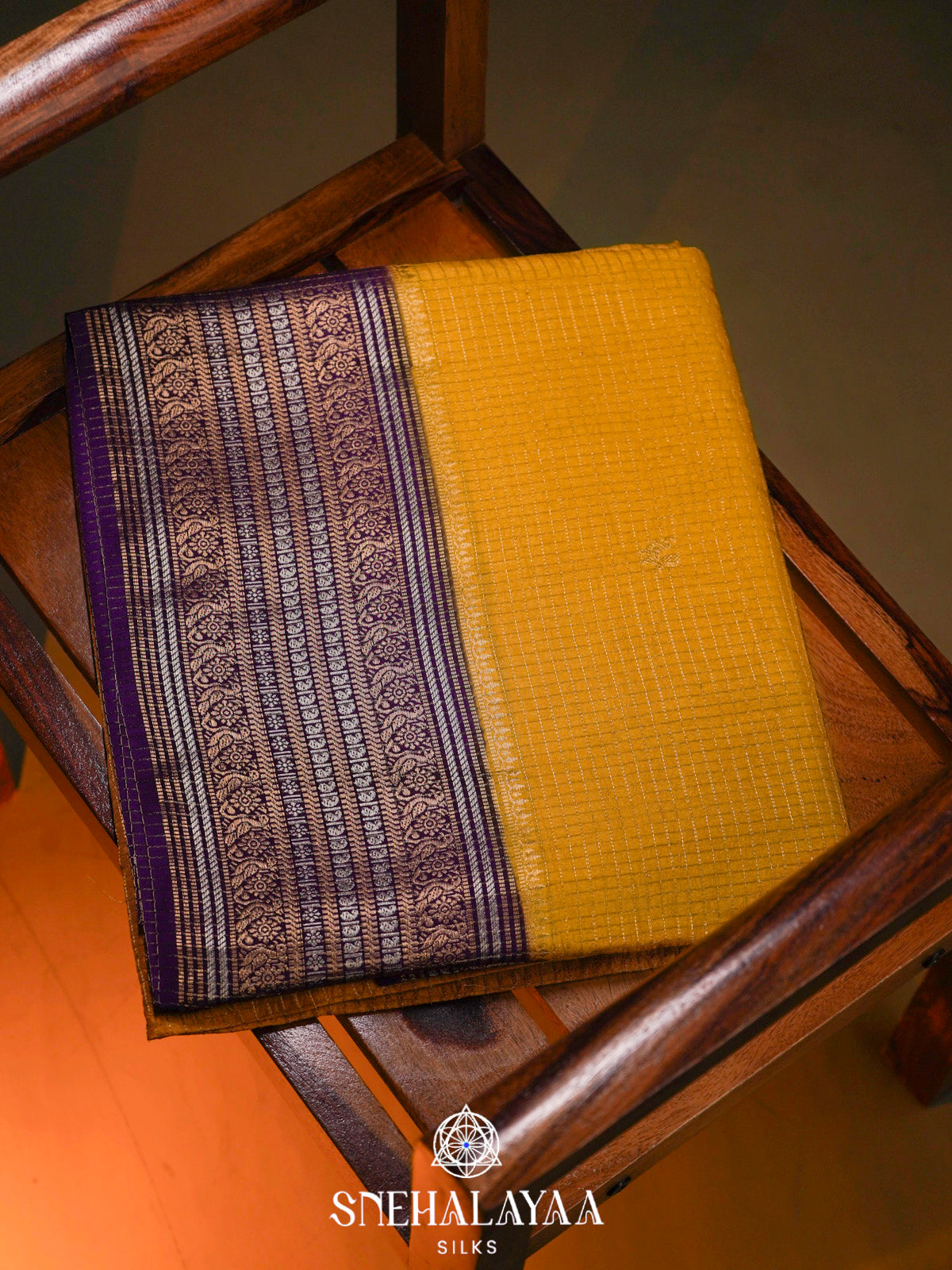 Mango Yellow  Banaras Saree
