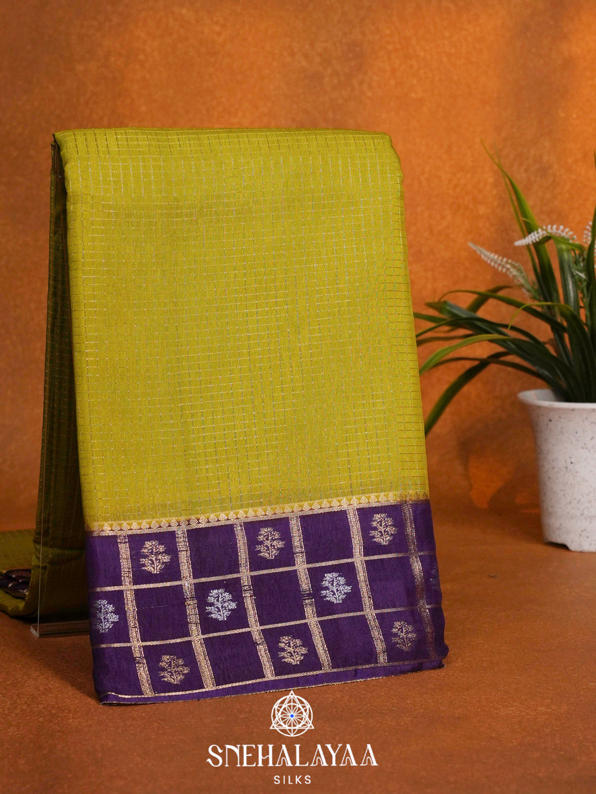 Lemon Yellow  Banaras Saree