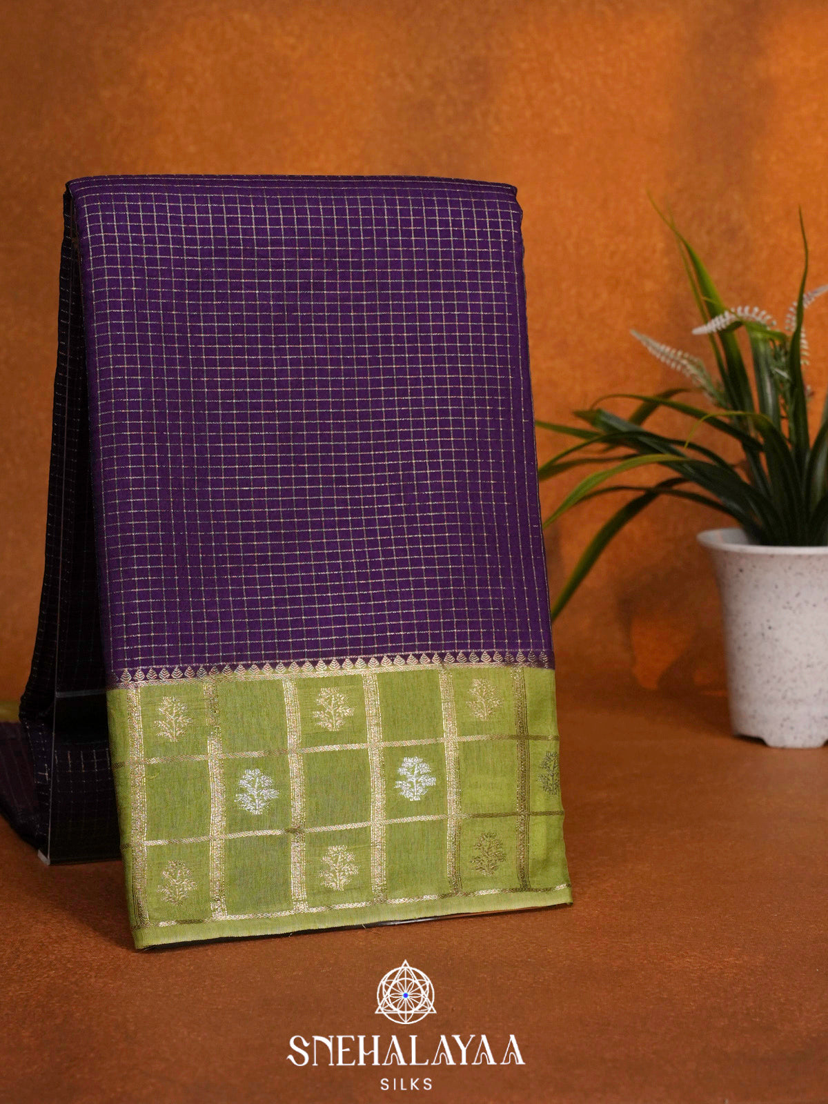 Purple  Banaras Saree