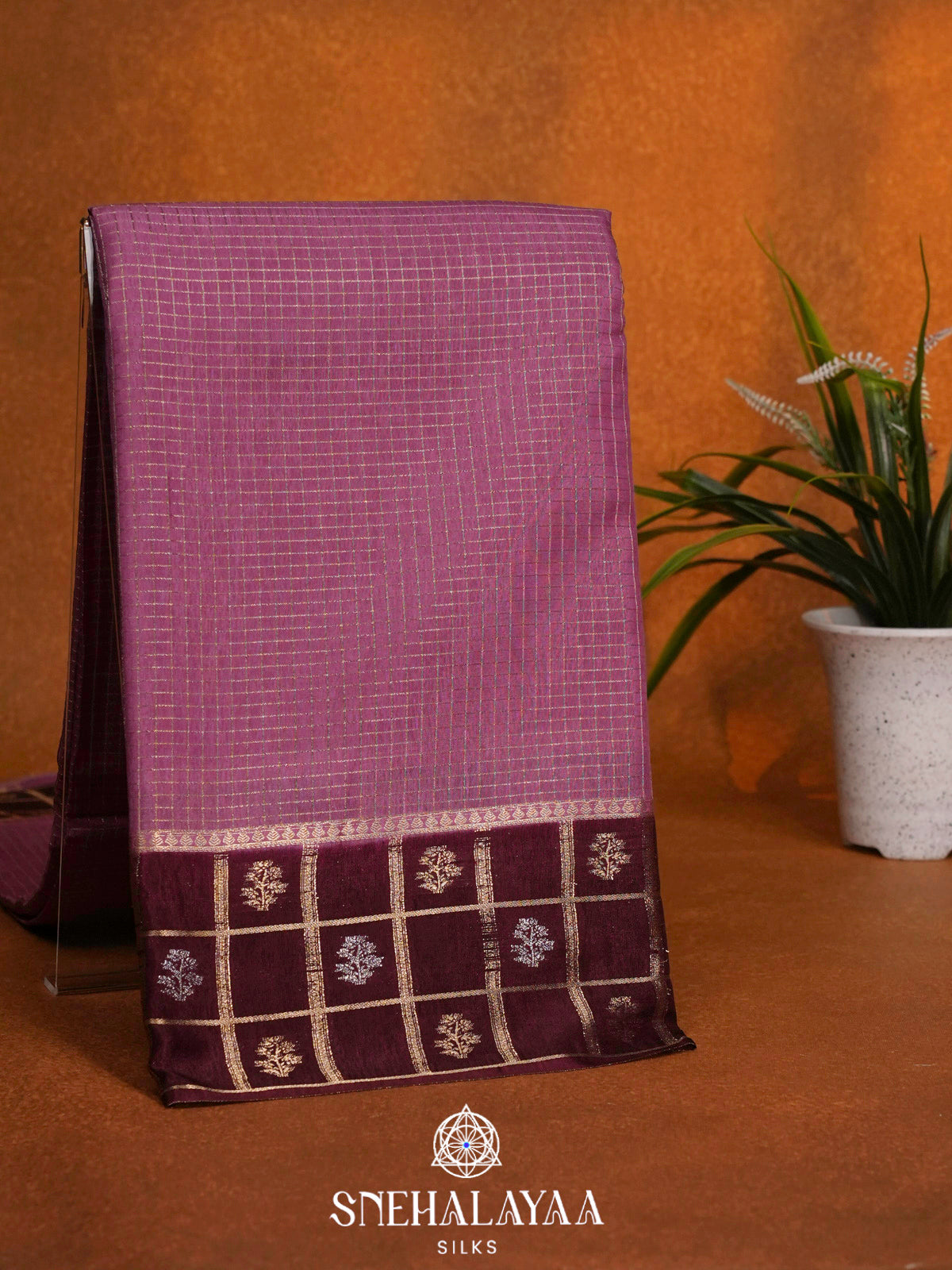 Lavender  Banaras Saree