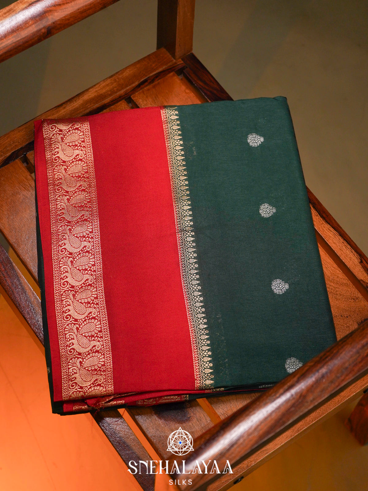 Forest Green  Banaras Saree