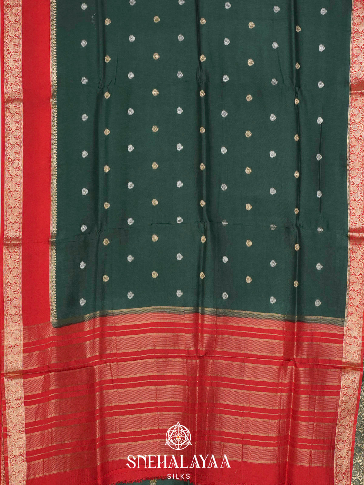 Forest Green  Banaras Saree