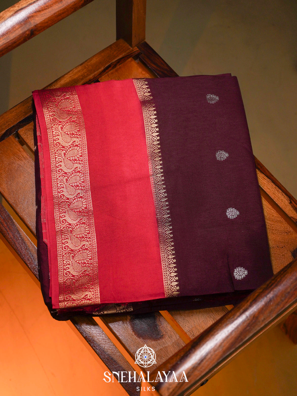 Wine  Banaras Saree