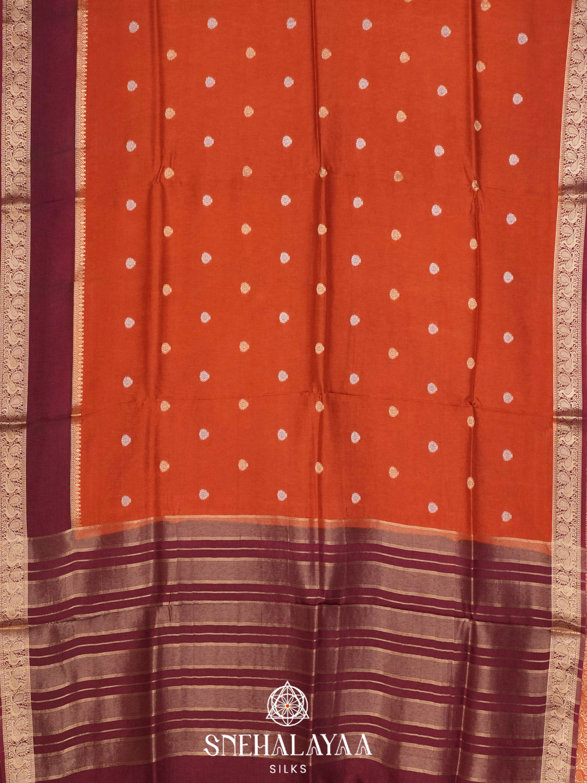 Orange  Banaras Saree