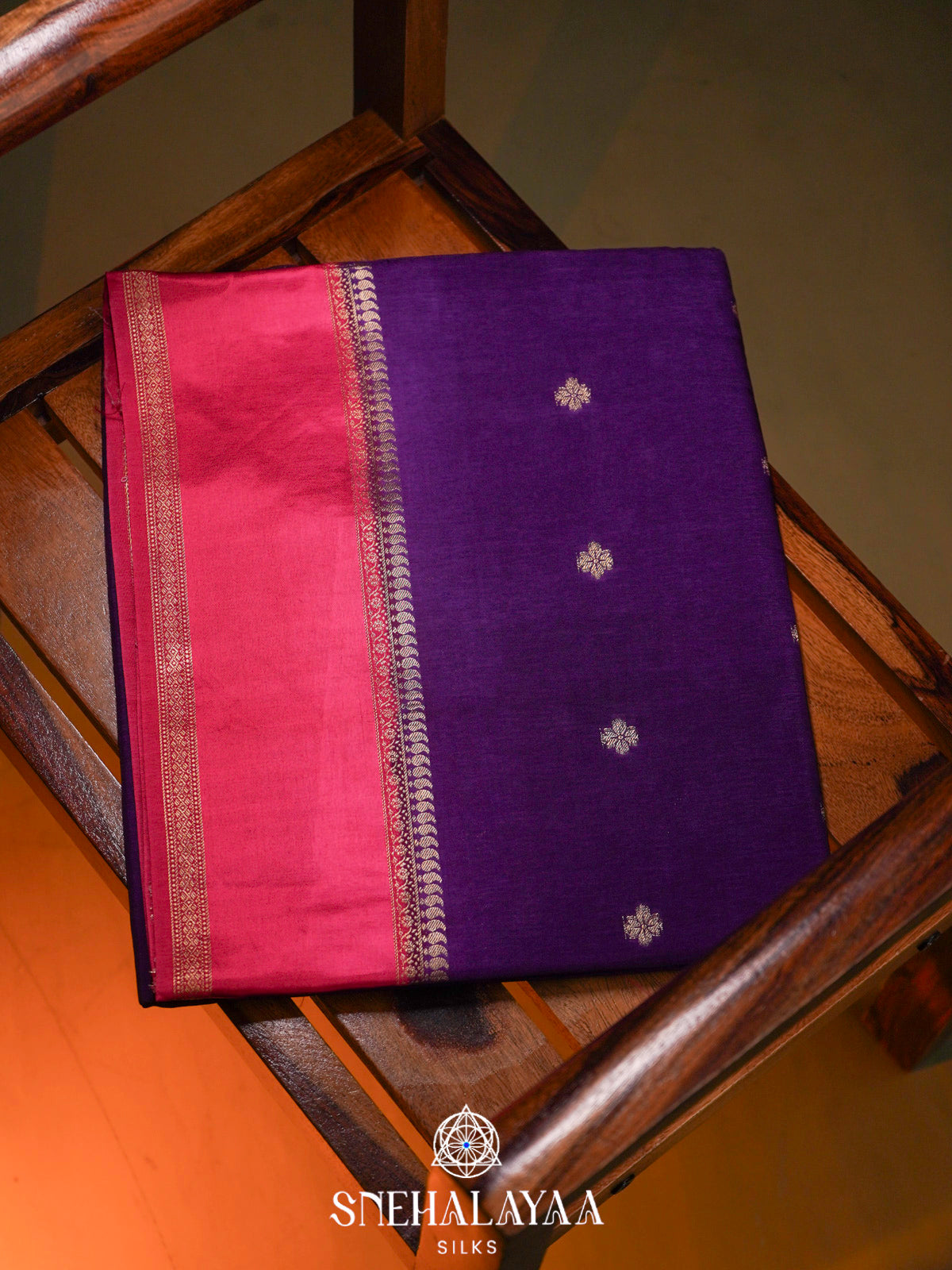 Violet  Banaras Saree