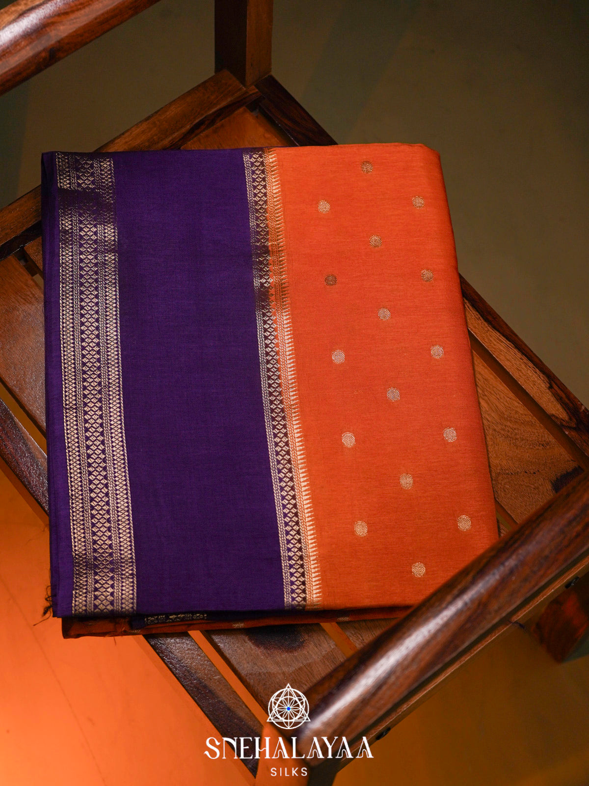 Orange  Banaras Saree