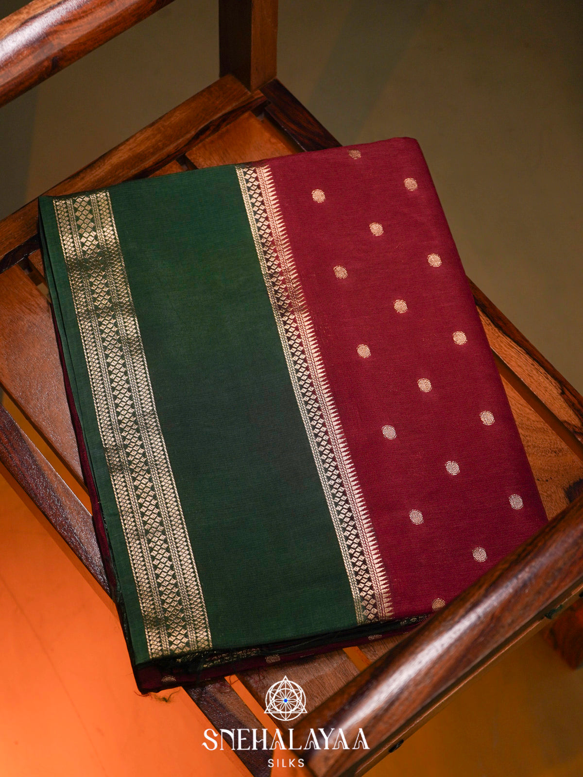 Maroon  Banaras Saree