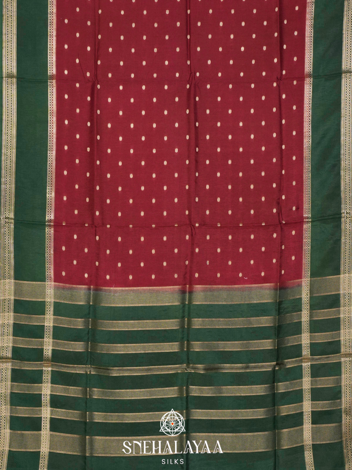 Maroon  Banaras Saree