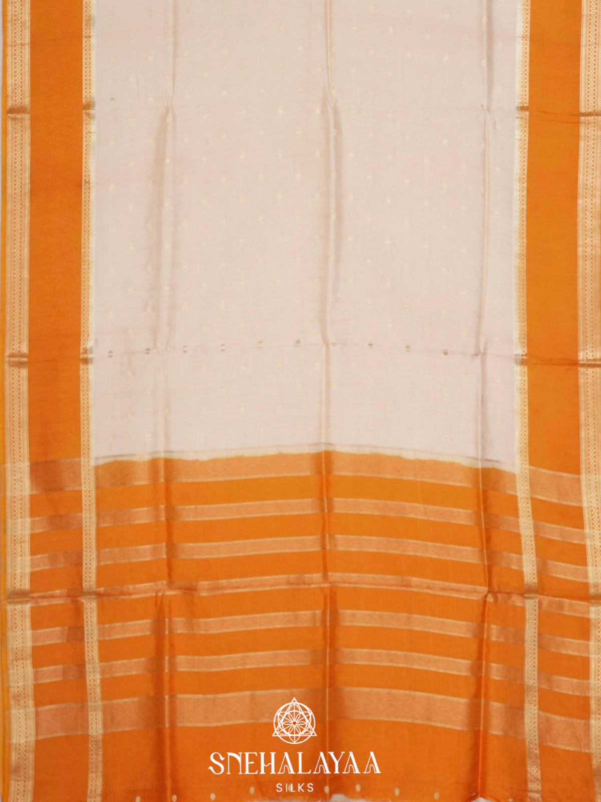Cream  Banaras Saree