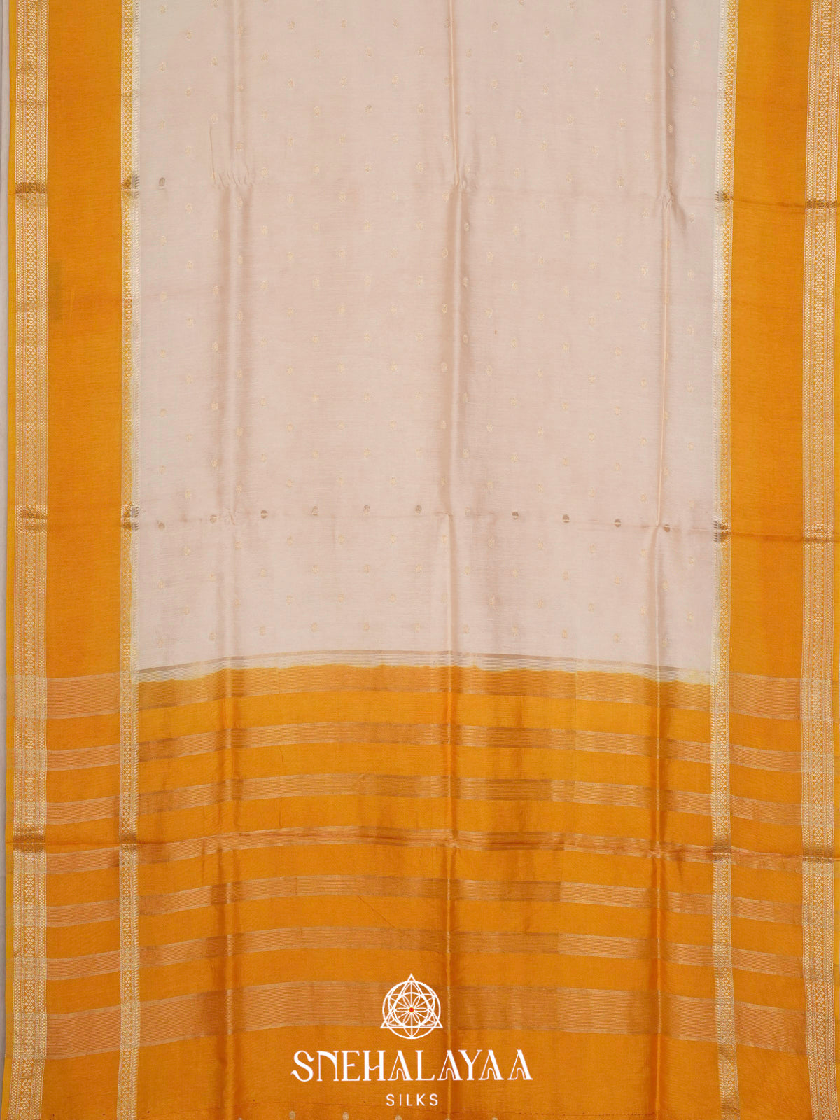 Cream  Banaras Saree