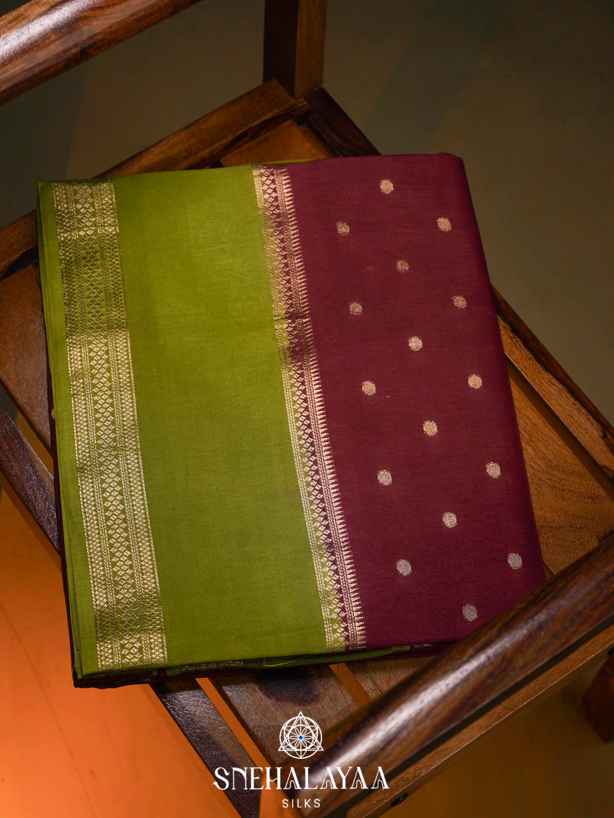 Maroon  Banaras Saree