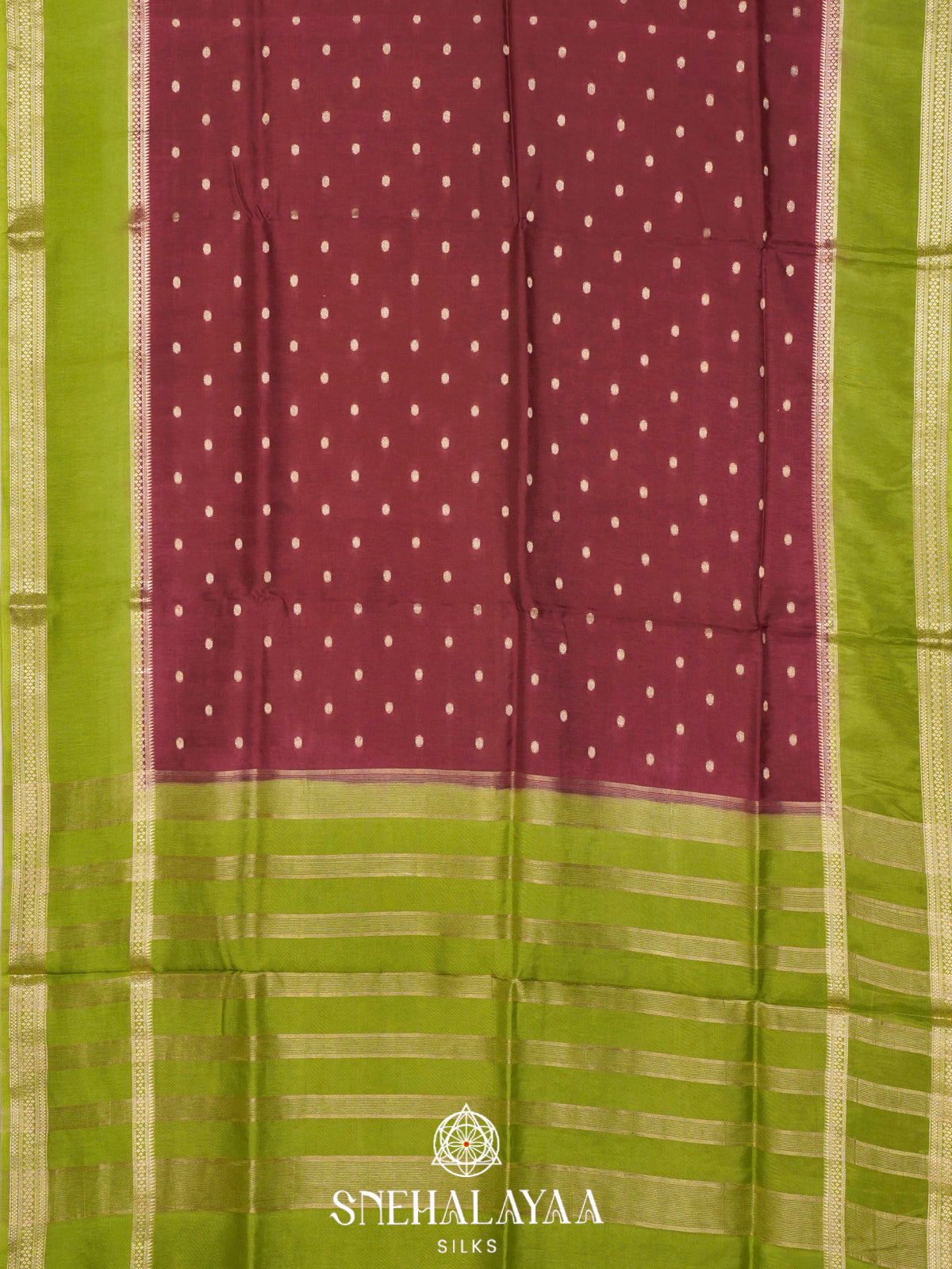Maroon  Banaras Saree