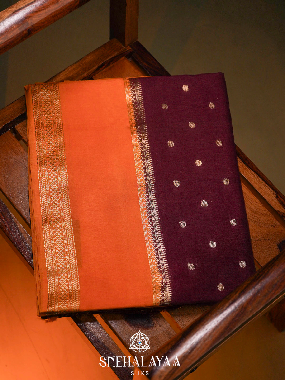 Maroon  Banaras Saree