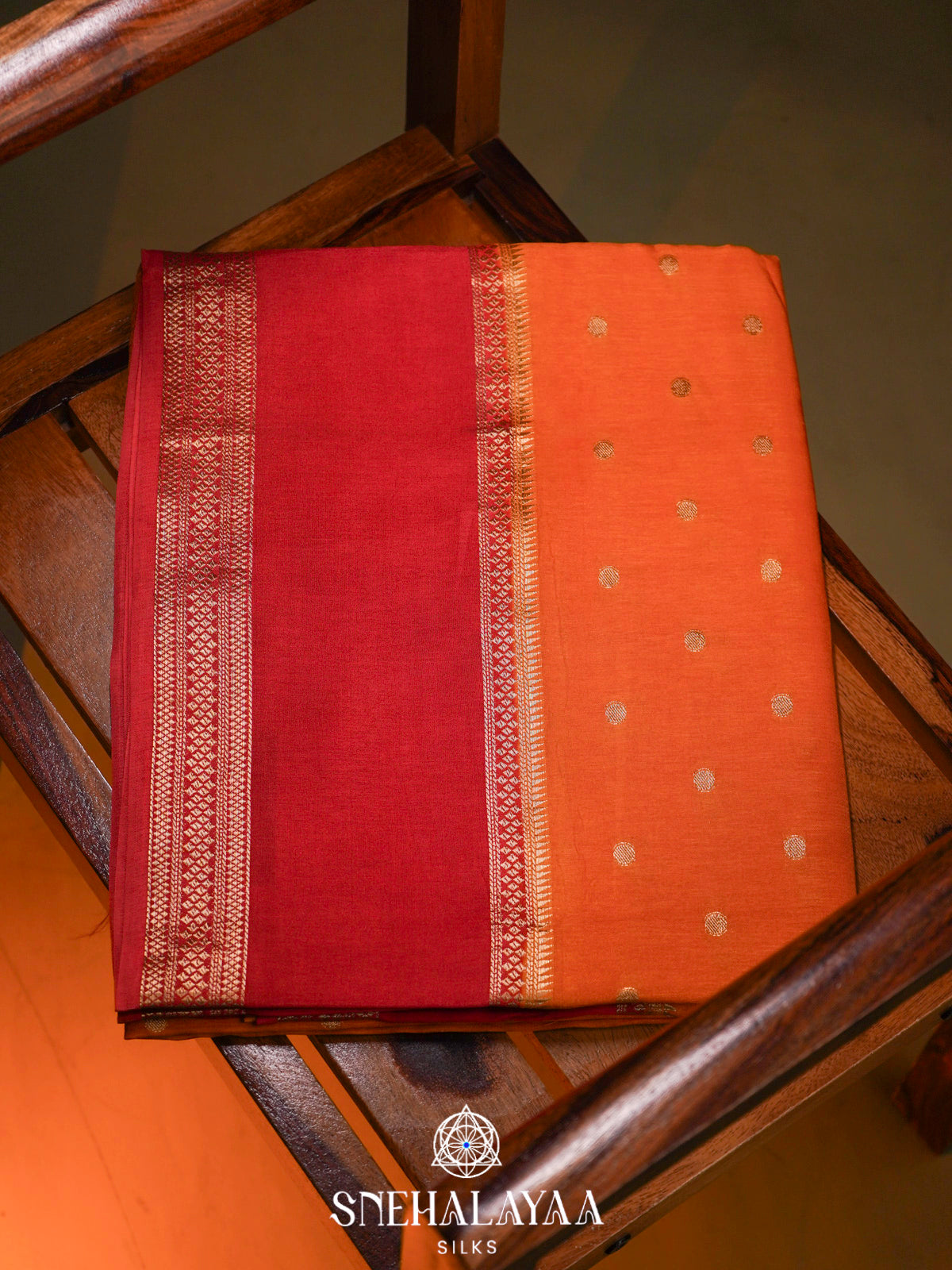 Orange  Banaras Saree