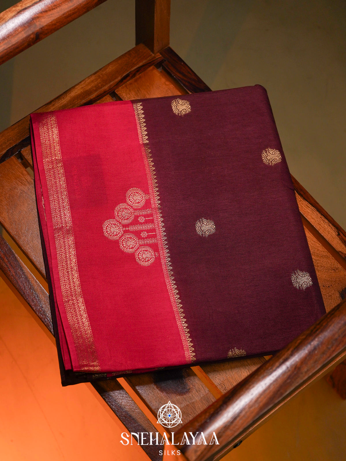 Wine  Banaras Saree