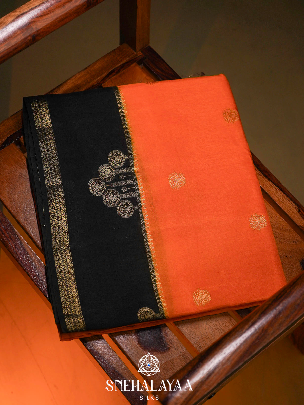 Orange  Banaras Saree