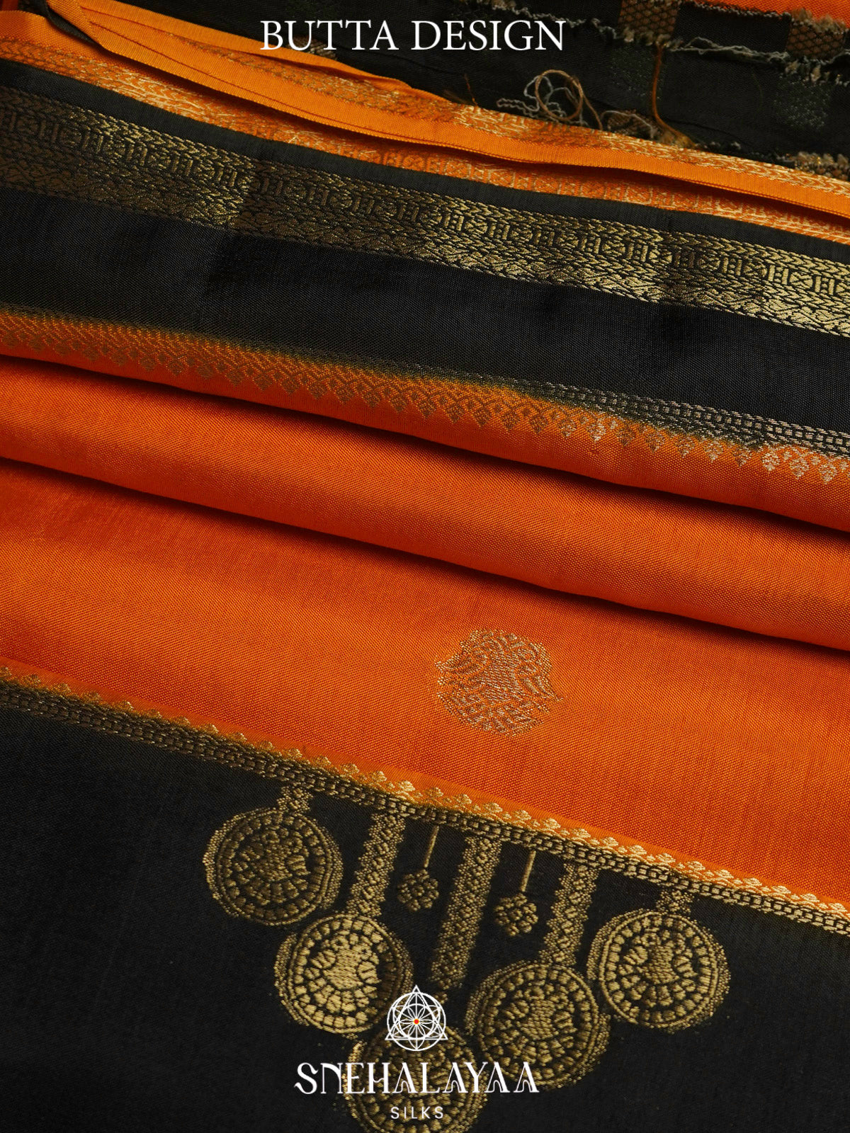 Orange  Banaras Saree