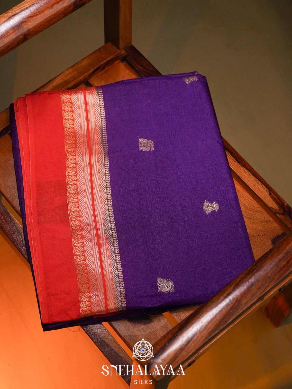 Violet  Banaras Saree