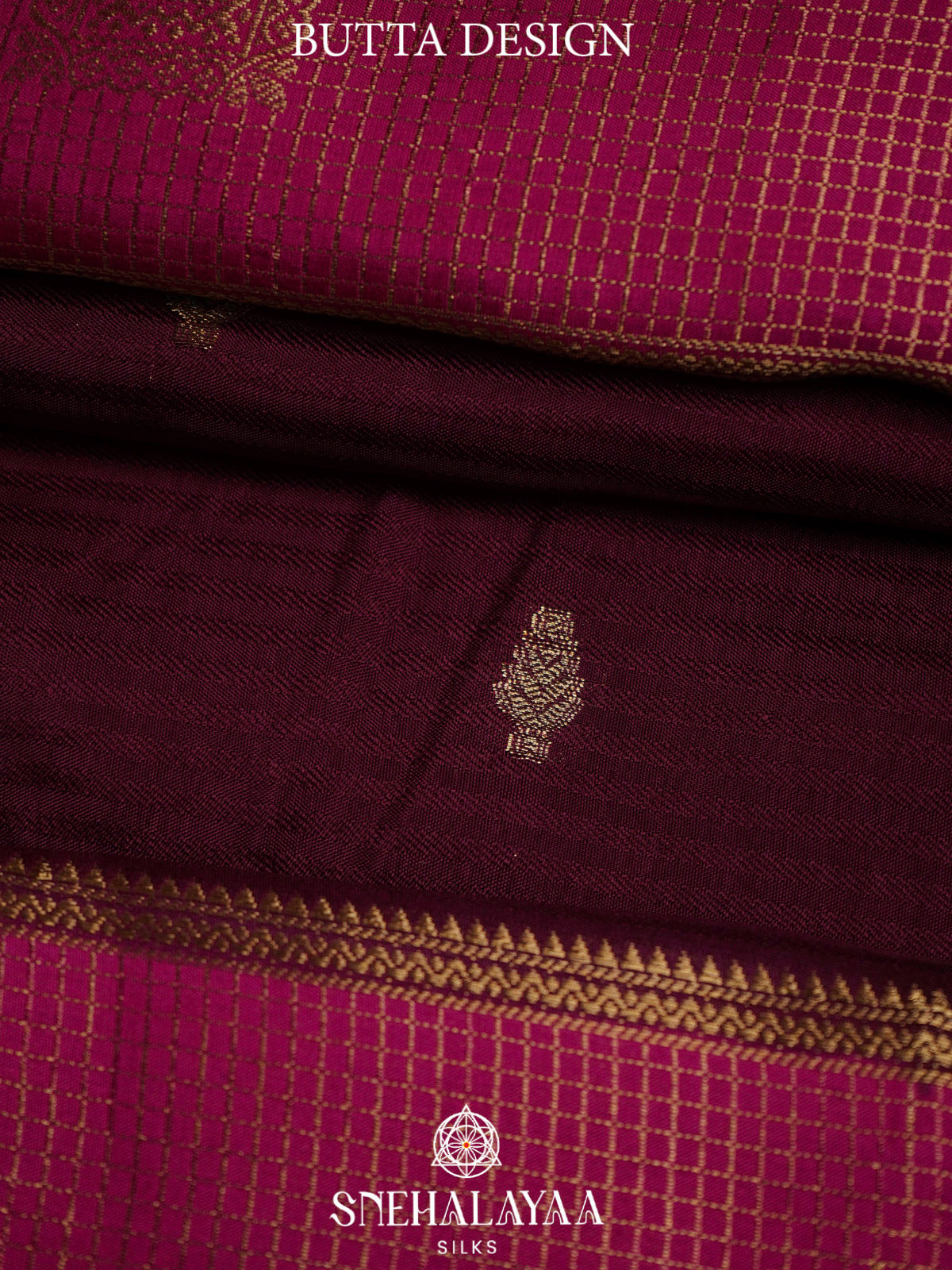 Wine Red  Banaras Saree