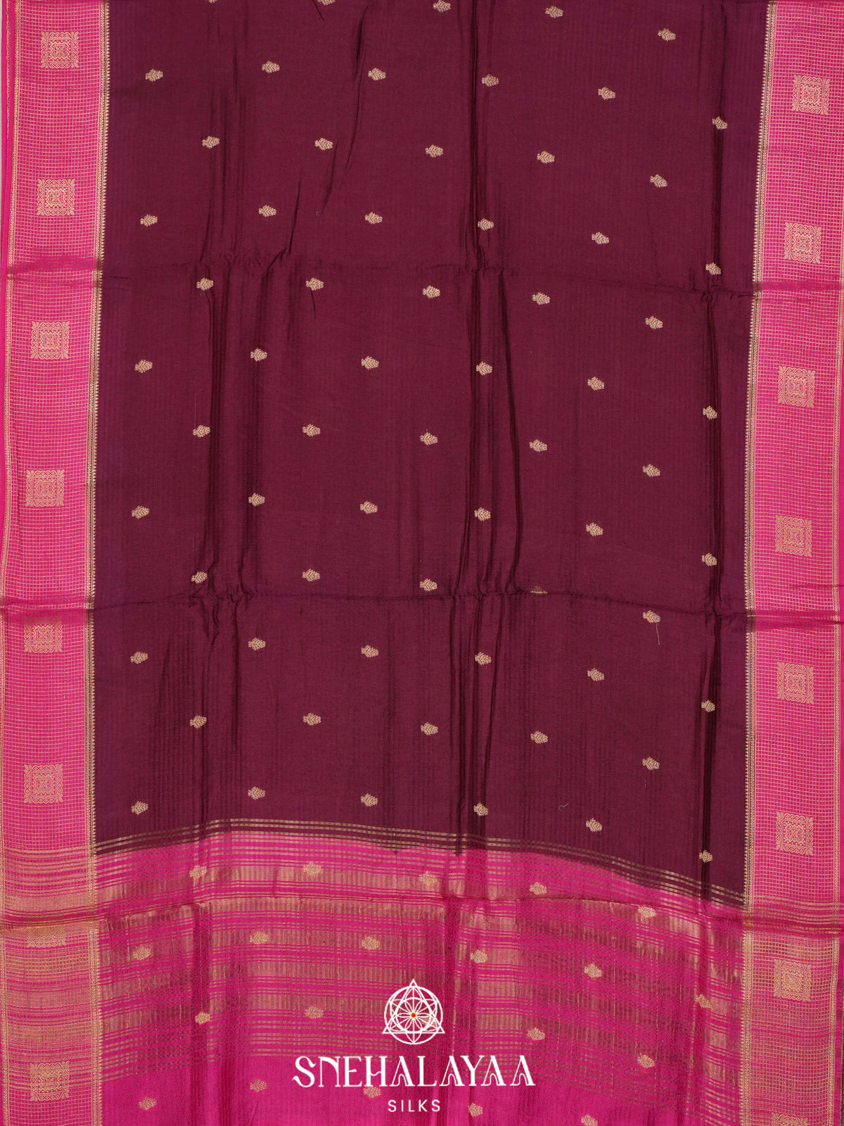Wine Red  Banaras Saree