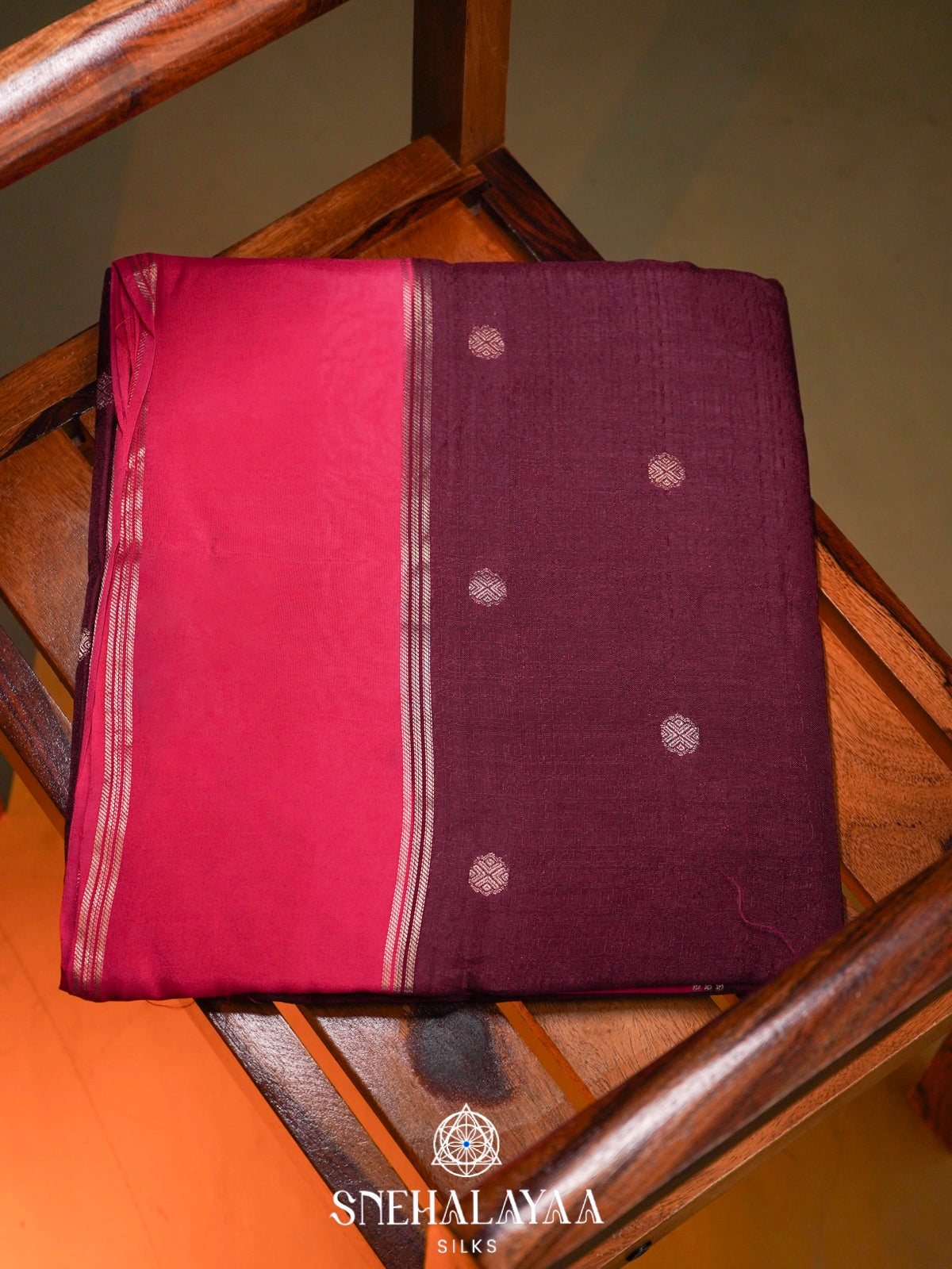 Maroon  Banaras Saree