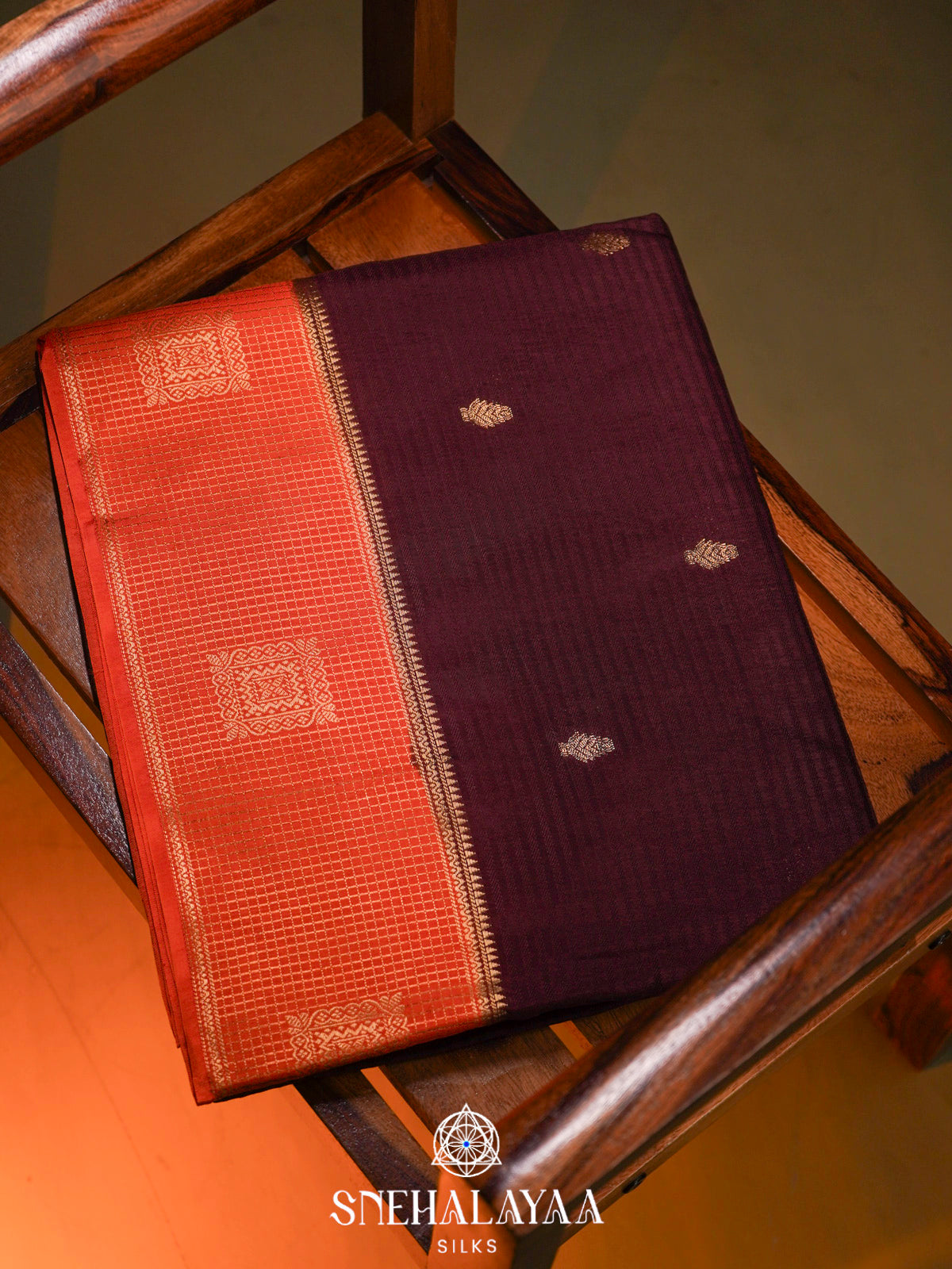Coffee Brown  Banaras Saree