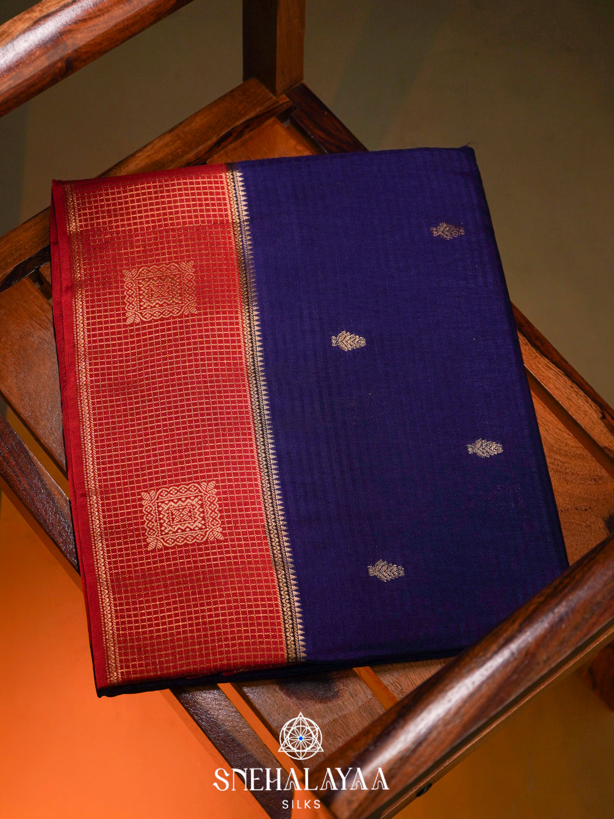 Navy Blue  Banaras Saree