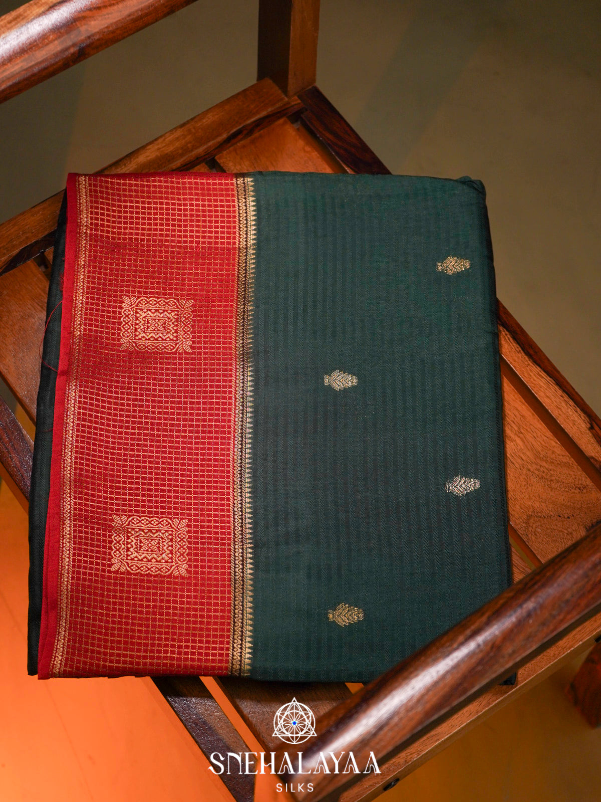 forest Green  Banaras Saree