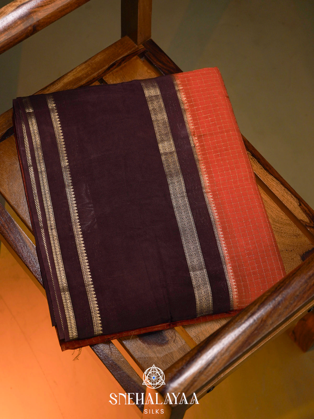 Orange  Banaras Saree