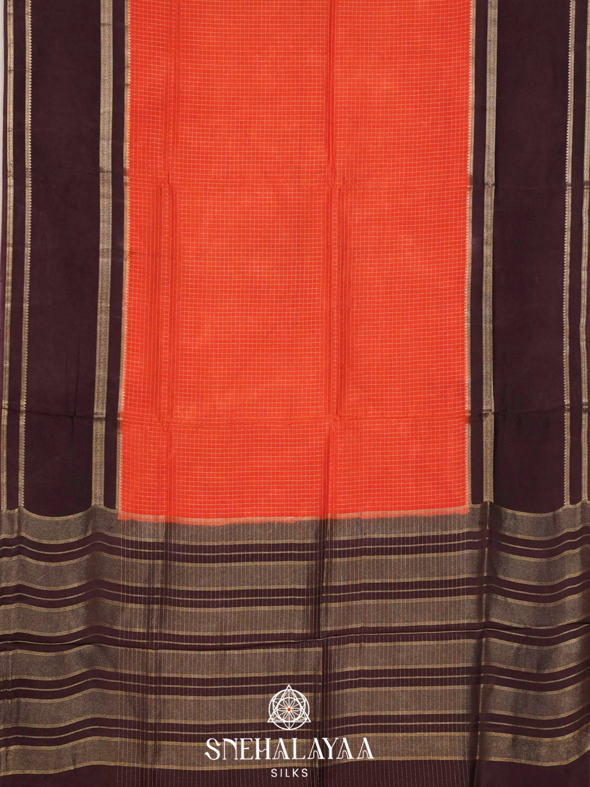 Orange  Banaras Saree