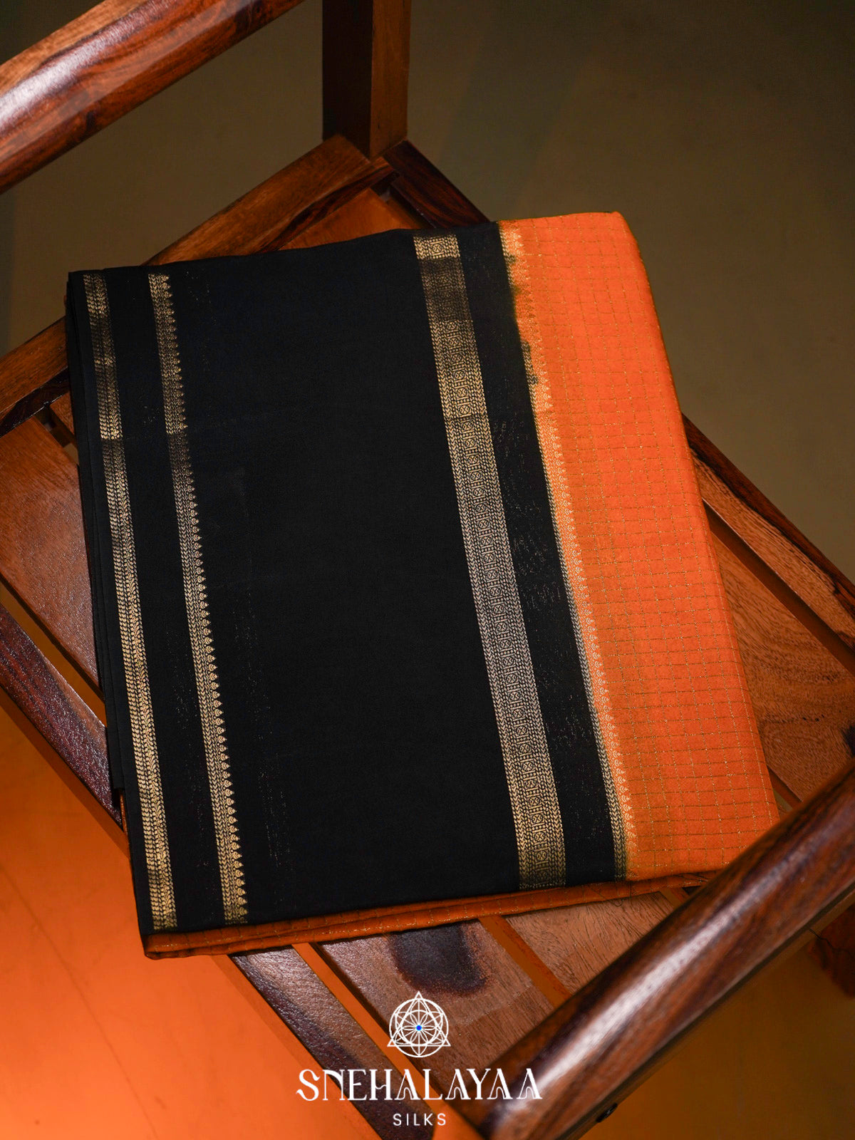 Orange  Banaras Saree
