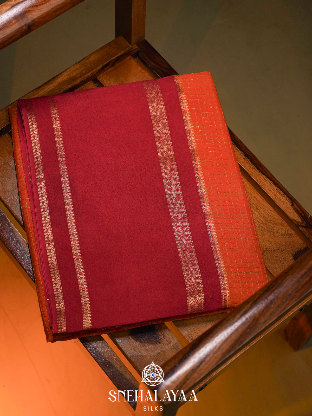 Orange  Banaras Saree