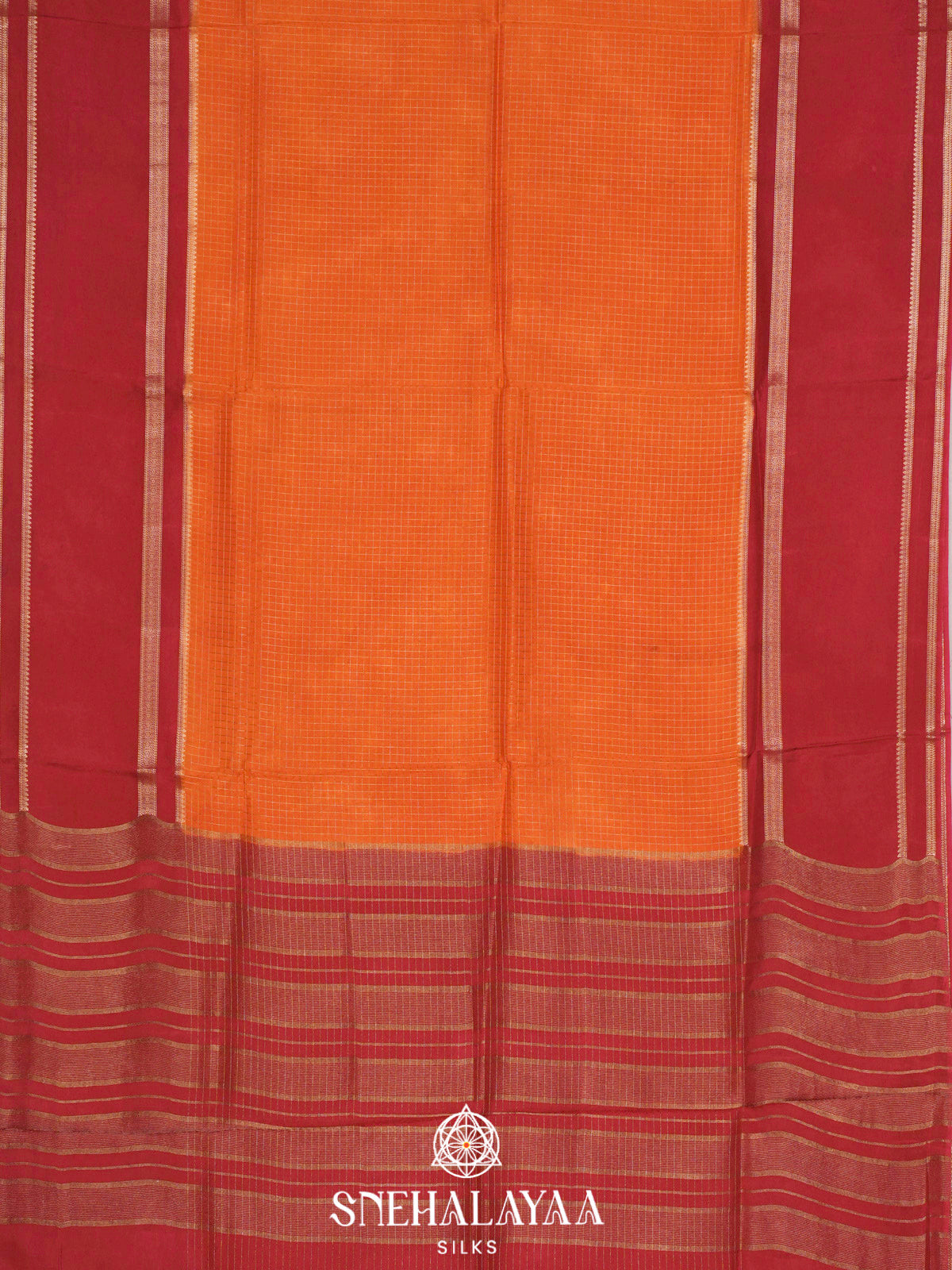 Orange  Banaras Saree
